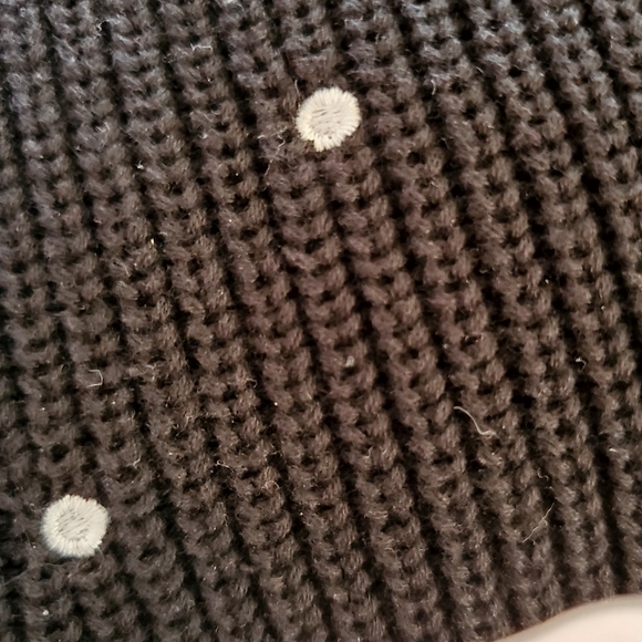 ELLE Brand 100% Cotton Polka Dots Sweater Size Large - Picture 3 of 6